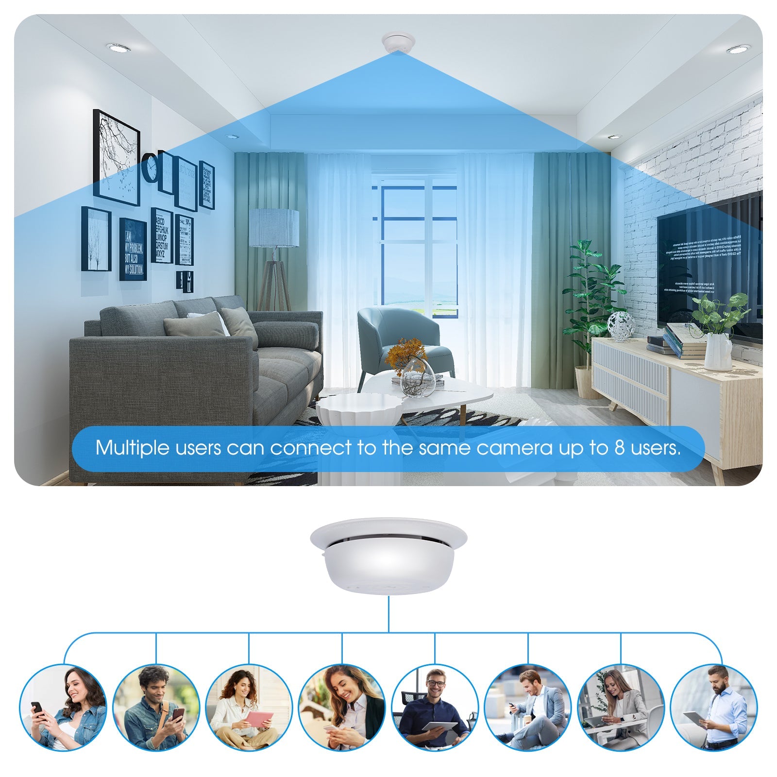 QZT SC03 WiFi Smoke Detector Camera Security Nanny Cam Wireless Mini Video RecorderHidden Spy Camera UHD 1080P