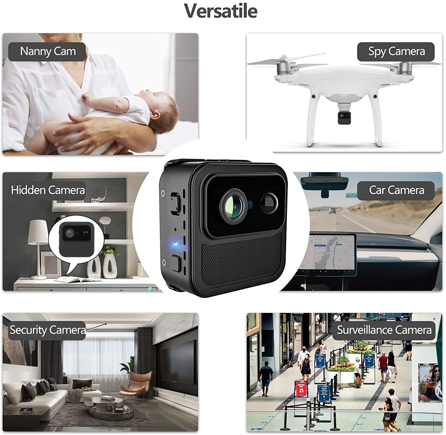 R9 Mini Camera Wifi Large Viewing Angle Hidden Camera Surveillance Battery Small Camera