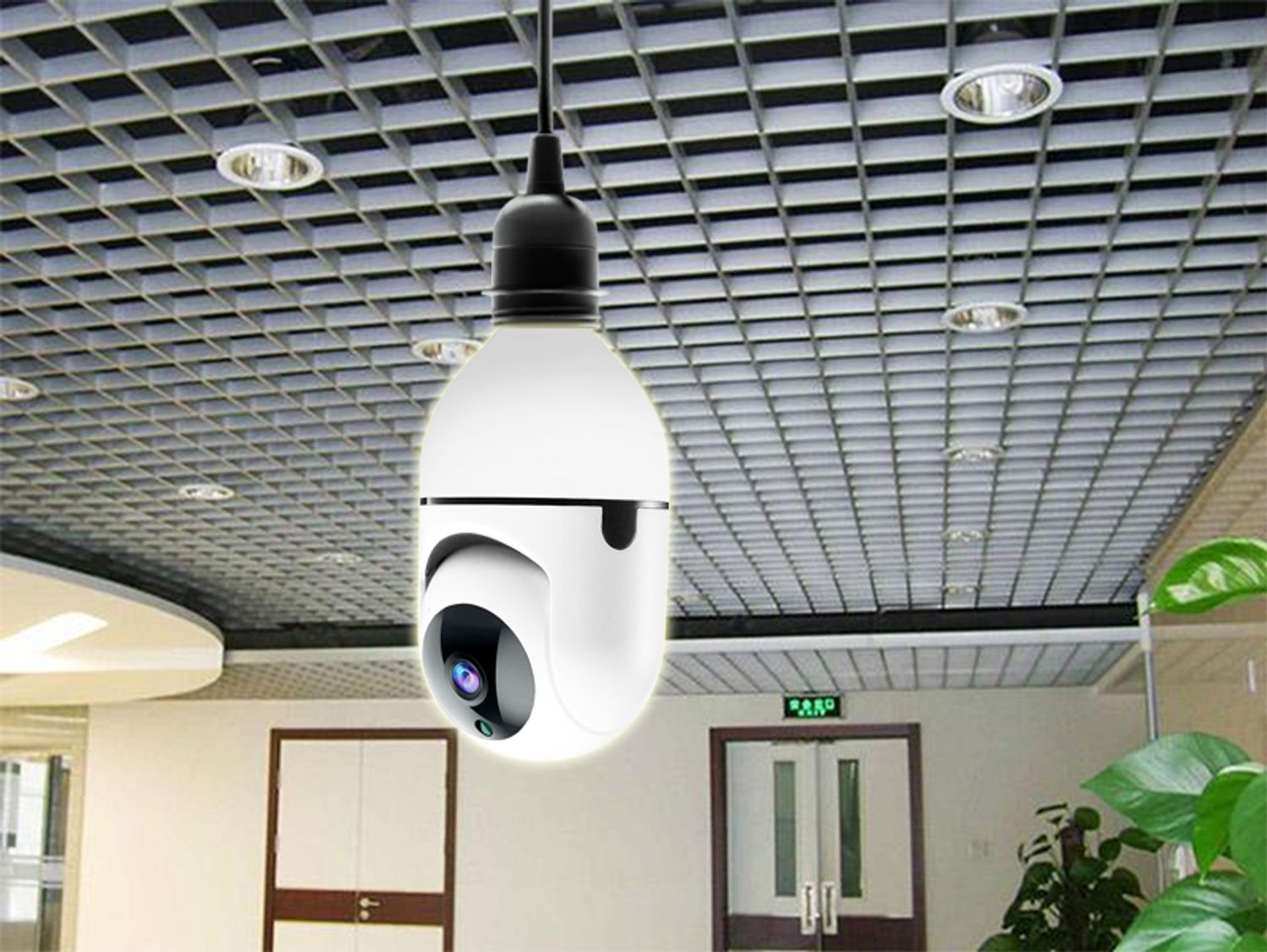 QTZ E27 Night Vision WIFI or Wireless Video Security Surveillance  CCTV Camera IP