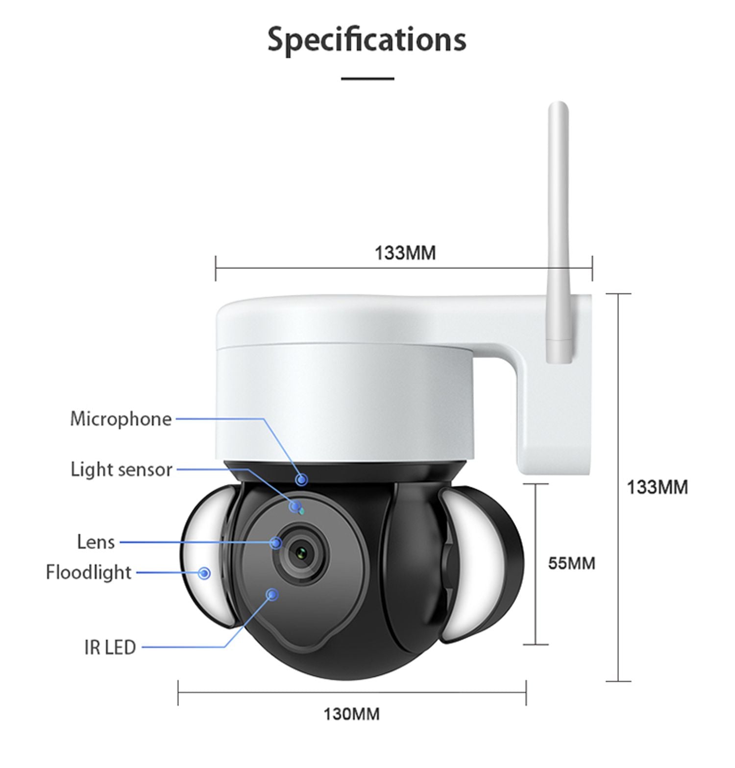 QTZ HH01 WIFI Camera HD Pixel Black Multi-functional Night Vision Security Monitoring