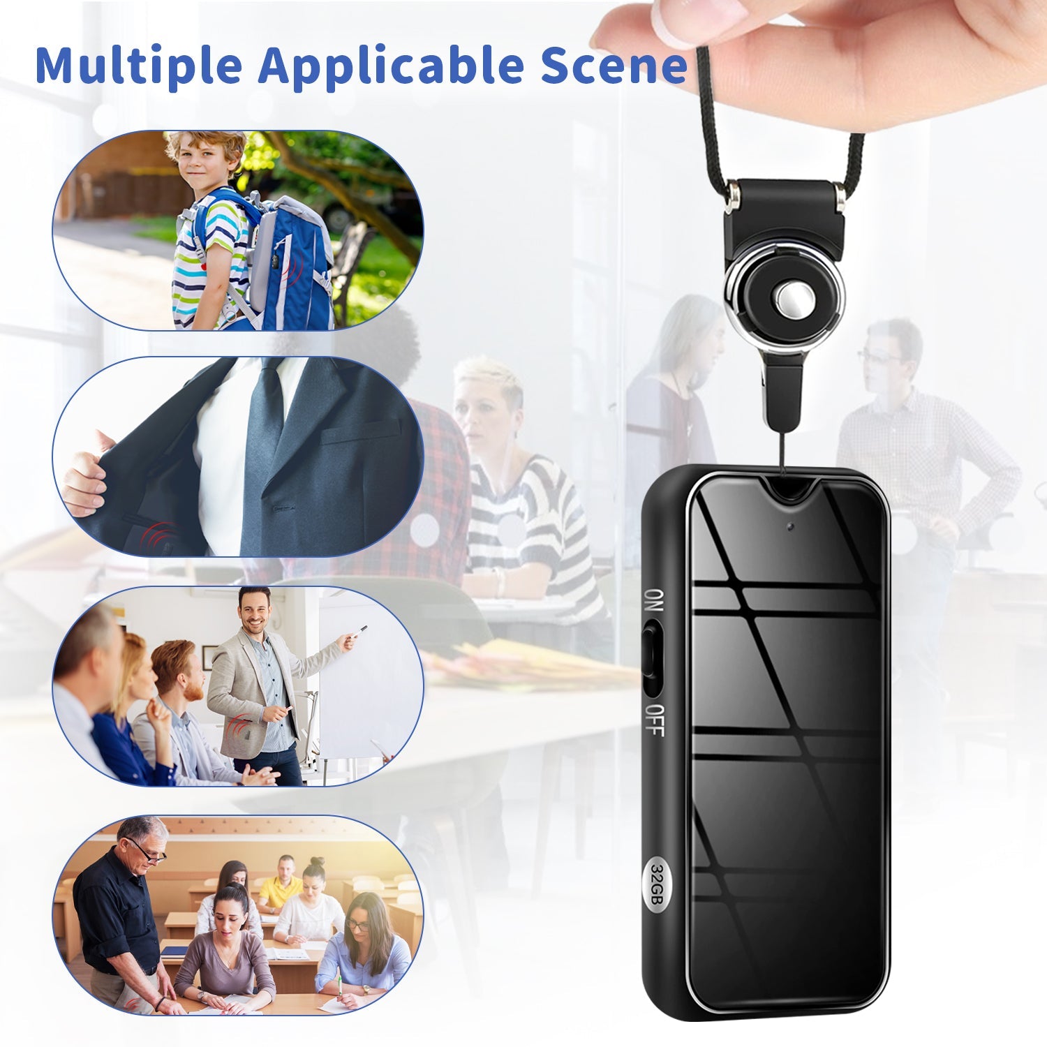 L17 Portable Magnetic Voice Recorder with Voice Activation