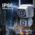 P004 Dual Screen 2 Lens outdoor Wifi IP Security Cctv Camera motorized ptz cctv camera