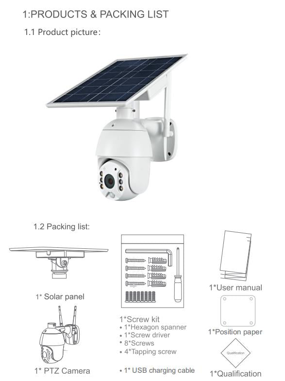 New Arrival S10 Waterproof 1080P Video Recorder Night Vision intelligent Solar Power Alert wifi camera ptz