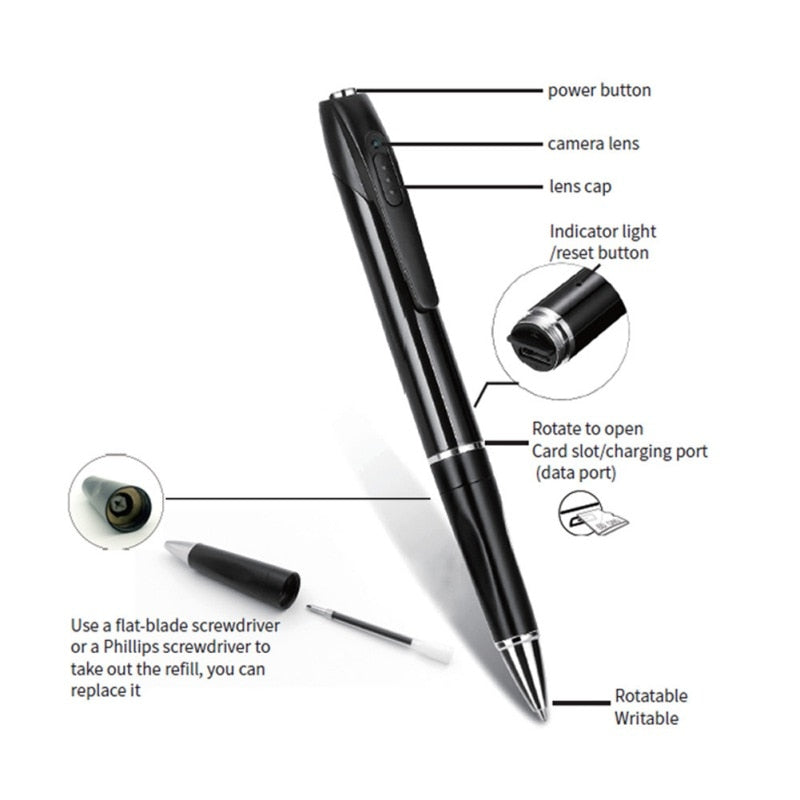 QZT W8 Pen Portable Hidden Camera