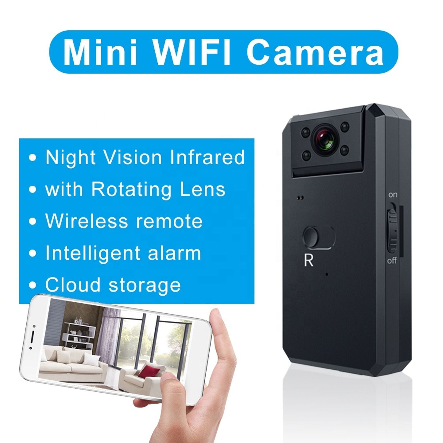 QZT WAD6-A 4k camera wifi mini camera outdoor security camera wireless