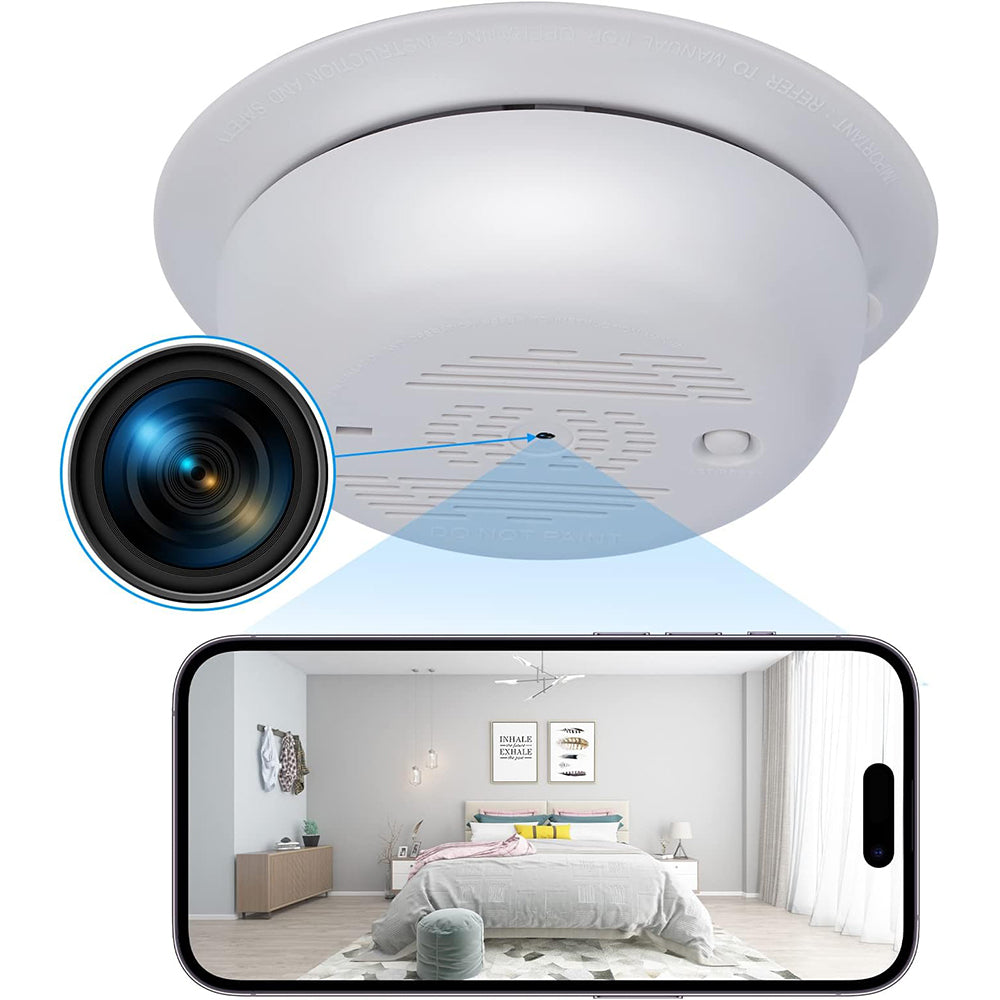 QZT SC03 WiFi Smoke Detector Camera Security Nanny Cam Wireless Mini Video RecorderHidden Spy Camera UHD 1080P